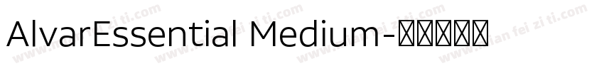AlvarEssential Medium字体转换